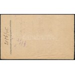 1925 Visszajelentési nyomtatvány elégtelen bérmentesítésről 7.200K bérmentesítéssel ...