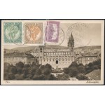 1926 Expressz ajánlott TCV képeslap Koronás Madonna 2500K és 5000K + 2 x Parlament 1000K bérmentesítéssel ...