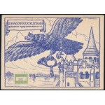 1927 Légi levelezőlap IV. MAGYAR FILATELISTA NAP alkalmi bélyegzéssel / Airmail postcard