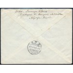 1937 Ajánlott levél 4 bélyeges Arcképek bérmentesítéssel / Registered cover