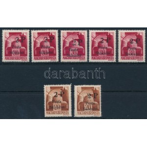 Zilah I. 1945 7 db bélyeg / 7 stamps. Certificate: Dragoteanu (**17.500)
