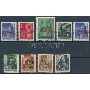 Huszt + Rimaszombat I. 1944-1945 9 db bélyeg / 9 stamps. Signed: Bodor