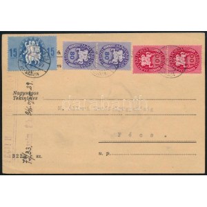 1946 (13. díjszabás) Levelezőlap 5 db bélyeggel / Postcard with 5 stamps