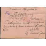 1946 (18. díjszabás) Levelezőlap 7 db bélyeges vegyes bérmentesítve / Postcard with mixed 7 stamps VÁRDOMB ...