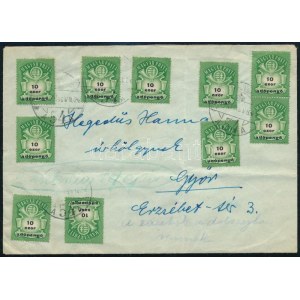 1946 (27. díjszabás) Levél 10 x 10 ezer AP bérmentesítéssel / 10 x Mi 934 on cover