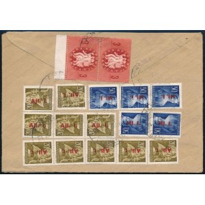1946 Levél 17 db bélyeggel bérmentesítve / Cover with 17 stamps NAGYKAZÁR - Budapest