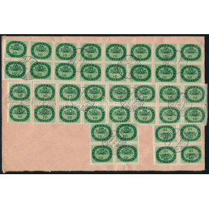 1946 Levél 40 x 10 millió P bérmentesítéssel / Cover with 40 x 10 millió P franking BŐNYRÉTALAP ...