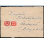 1946 Levél 20 db bélyeggel bérmentesítve / Cover with 20 stamps KISKUNDOROZSMA - Budapest