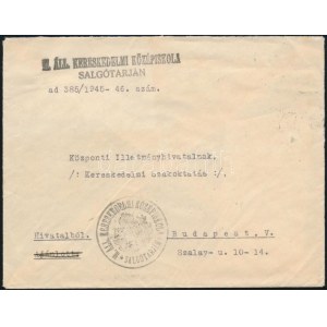 1946 Levél Milliós 8 x 10mP + 2 x 50mP bérmentesítéssel / Cover with 8 x 10mP + 2 x 50mP SALGÓTARJÁN ...