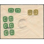 1946 Levél Milliós 8 x 10mP + 2 x 50mP bérmentesítéssel / Cover with 8 x 10mP + 2 x 50mP SALGÓTARJÁN ...
