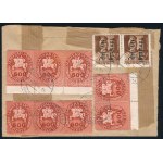 1946 Levél 13 db bélyeggel bérmentesítve / Cover with 13 stamps JÁSZDÓZSA - Szeged
