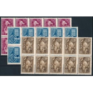 1950 Sakk sor 10-es tömbökben (25.000) / Mi 1092-1094 blocks of 10