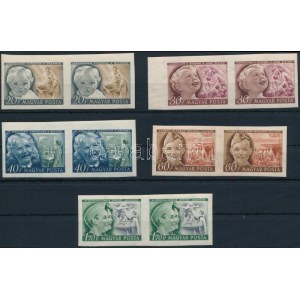 1950 Gyermek I. vágott sor párokban (26.000) / Mi 1101-1105 imperforate set in pairs