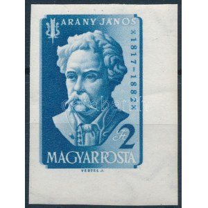 1957 Arany János ívsarki vágott bélyeg (5.000) / Mi 1497 imperforate corner stamp