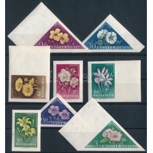 1958 Virág III. vágott sor / Mi 1534-1541 imperforate set