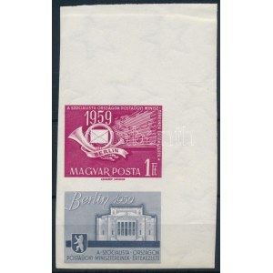 1959 A szocialista országok postaügynökségi minisztereinek értekezlete (II.) - Berlin ívsarki vágott szelvényes bélyeg ...