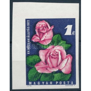 1972 Rózsakiállítás ívsarki vágott bélyeg / Mi 2768 imperforate corner stamp