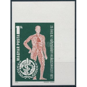 1973 Egészségügyi Világszervezet ívsarki vágott bélyeg / Mi 2863 imperforate corner stamp