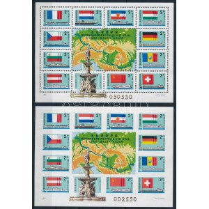 1977 Európa transzkontinentális vízi útja fogazott és vágott blokk azonos sorszámmal (25.600) ...