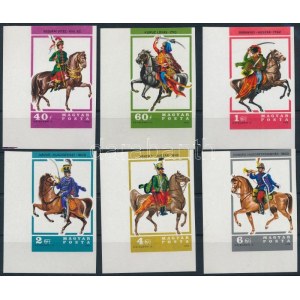 1978 Magyar huszárok ívsarki vágott sor (6.000) / Mi 3259-3264 imperforate corner set