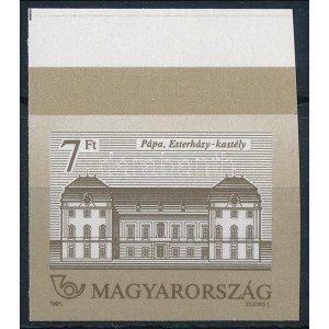 1991 Kastélyok (IV.) ívszéli vágott bélyeg / Mi 4149 imperforate margin stamp