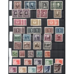 Ausztria gyűjtemény az 1922-1937 közötti időszakból többlet példányok, 2 db kétoldalas A4-es berakólapon (Mi EUR ~4.000...