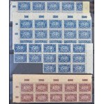 Deutsches Reich 2.600-2.800 db inflációs bélyeg ívdarabokban, berakóban / Inflation period lot in sheet parts...
