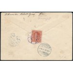 1918 július 17. Légi levél Bécsből Pécsre, ritka útirány! / Airmail cover from Vienna to Hungary. Certificate...