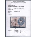 1864 10sld + 15sld kivágás darabon BUCAREST Certificate: Goller
