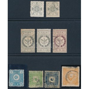 1884-1903 9 db bélyeg Mi 2-4, 13, 32-33