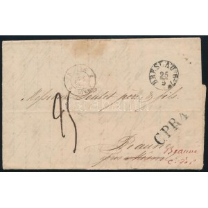 1839 Portós levél Franciaországba / Unpaid cover to France BRESLAU