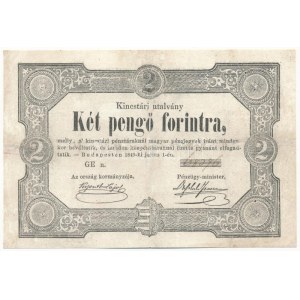 1849. 2Ft Kincstári utalvány GE n 68376 T:III restaurált / Hungary 1849. 2 Forint GE n 68376 C...