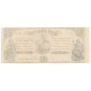 1852. 2Ft Kossuth bankó F kitöltetlen, ívszéllel T:I- / Hungary 1852. 2 Forint F without date and serial number...