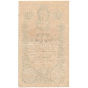 1858. 1G Ww 26 vízjeles papíron T:III- / Austrian Empire 1858. 1 Gulden Ww 26 on watermarked paper C...