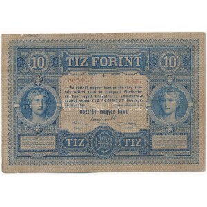 1880. 10Ft / 10G Osztrák-Magyar Bank 2428 065034 T:III bal felső és alsó saroknál kis szakadások / Austro...