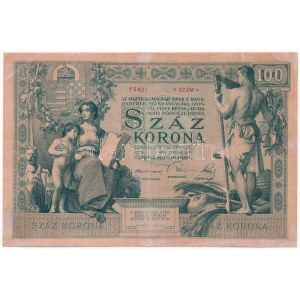 1902. 100K Osztrák-magyar Bank 1074 75422 T:III,III- restaurált / Austro-Hungarian Monarchy 1902. 100 Kronen ...