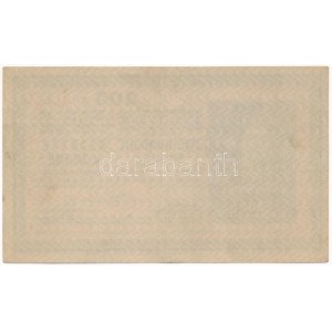 1918. 200K B 1012 hullámos hátlappal T:II- helyenként kopott papír / Hungary 1918. 200 Korona B 1012...