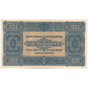 1923. 1000K Magyar Pénzjegynyomda R.t. Budapest nyomdahely jelöléssel B12 650132 T:II,II- / Hungary 1923...