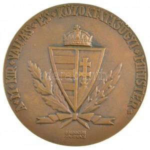 Boldogfai Farkas Sándor (1907-1970) 1938. A magyar kultúra szolgálatáért kétoldalas öntött bronz emlékérem ...