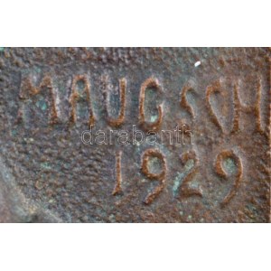 Maugsch Gyula (1882-1945) 1929. Apponyi Albert egyoldalas, öntött bronz plakett hátlapon akasztóval (186x129mm) T...