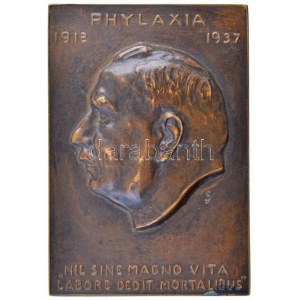 Sóvári János ( - ) 1937. Phylaxia 1912 - 1937 / NIL SINE MAGNO VITA LABORE DEDIT MORTALIBUS...