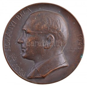 Edvi Illés György (1911-1991) 1943. Prof. Dr. Horányi Béla 1943 egyoldalas, öntött bronz emlékplakett (120mm) T:1...