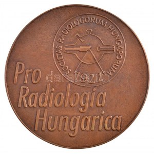 Fritz Mihály (1947-) 1975. Röntgen / Pro Radiologia Hungarica kétoldalas, öntött bronz emlékérem (122mm) T:1- ...