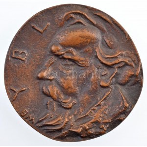 Borsos Miklós (1906-1990) DN Ybl egyoldalas öntött bronz emlékérem (~63mm) T:1,1- / Hungary ND Ybl one...
