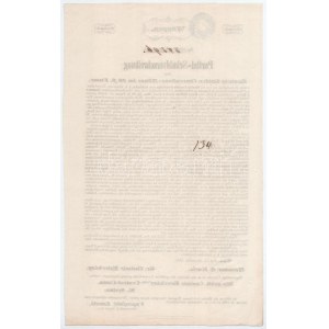 Ausztria / Bécs 1847. Hammer és Karis részkötvény gróf Esterházy Kázmér számára 20G értékben, szárazpecséttel T...