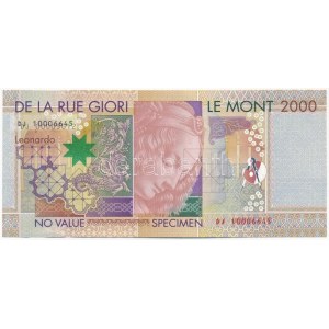 Nagy-Britannia 2000. Bankjegy tervezet névérték nélkül, De La Rue bankjegynyomda kiadásában T:I / Great Britain 2000...
