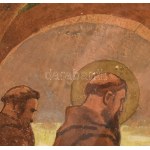 Székely Bertalan (1835-1910): A Pécsi Székesegyház Szent Mór kápolna részletének freskóterve, 1887-89 körül. Akvarell...