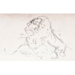Vastagh Géza (1866-1919) festőművész vázlatfüzete, összesen 7 db rajzzal. Ebből 4 db oroszlánokat ábrázol...
