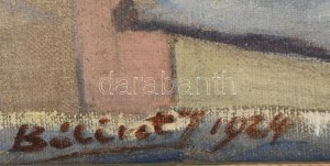 Bálint József, (1886-1957), 1906 k. Nagybányán tanult: Sárospatak télen, 1924. Olaj, vászon, jelzett. Dekoratív...