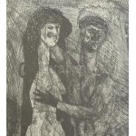 Kondor Béla (1931-1972): Kiűzetés. Rézkarc, papír. Jelzés nélkül. Oeuvre katalógus szám: 1956/88. 17x20 cm...